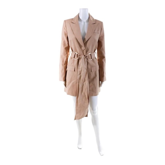 SIGNIFICANT OTHER Elora Beige Tie Waist Blazer Mini Dress Size 2 NWT - Picture 11 of 15